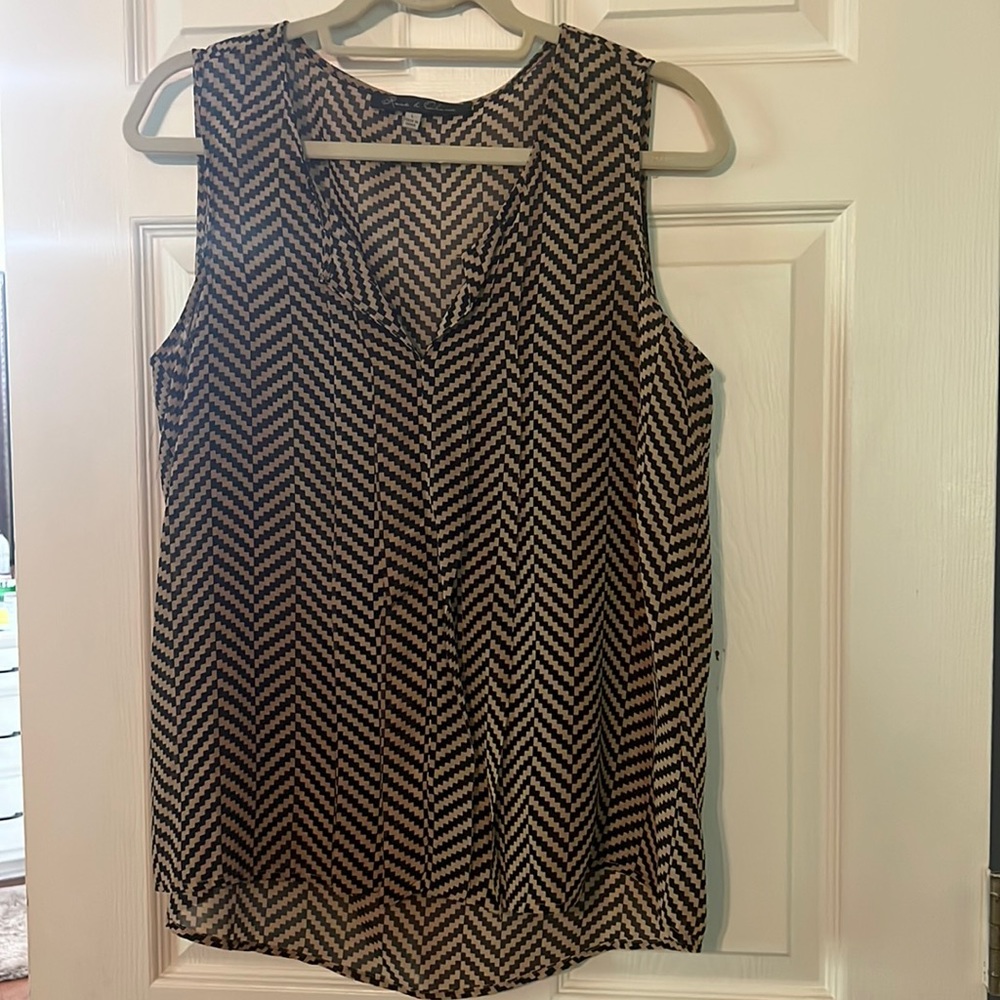 Camisole top- Black/taupe